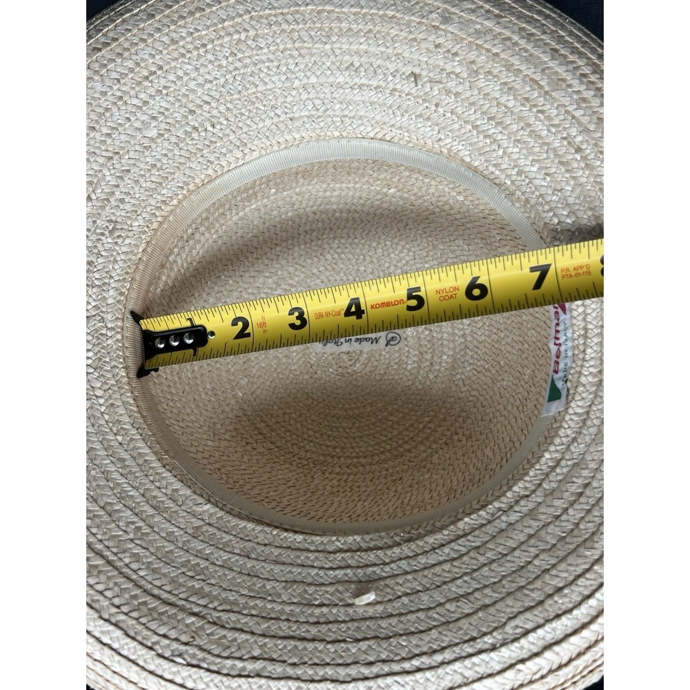 Betmar Classic‎ Brim Straw Hat With Flower Made In Italy - Picture 10 of 10